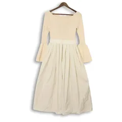 LAGUNAMOON ラグナムーン 秋冬★ ニット ドッキング 長袖 フレア ワンピース Sz.S レディース