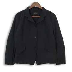 yoshie inaba ヨシエイナバ 秋冬 ストレッチ ダウン★ シングル ジャケット Sz.40 レディース 黒のサムネイル