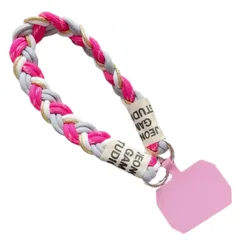 スマホ リストストラップ ハンドストラップ 太め 編み込み 手首 3色 落下防止 iPhone/Android 対応 全機種対応 可愛い 韓国風 携帯ストラップ スマホアクセサリー パラコード おしゃれ ストラップホルダー付き レディース 丈夫 頑丈 1063