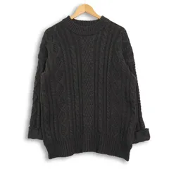 ROSE BUD ローズバッド 秋冬 オーバーサイズ★ ケーブル ニット セーター Sz.F レディース 灰 グレー