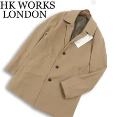 【新品 未使用】 HK WORKS LONDON ヒロココシノ 秋冬★ ウールライク ステンカラー コート Sz.L メンズ