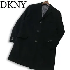 DKNY ダナキャラン 秋冬☆ メルトン ウール チェスター コート Sz.48 