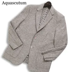 Aquascutum アクアスキュータム 秋冬★ ウール テーラード ジャケット ブレザー Sz.38 メンズ 灰 グレー 日本製