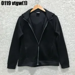 プーマ ブラック フード ジップアップ ジャケット L