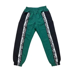 古着 adidas アディダス トラックパンツ ジャージ ブラック×グリーン  2511-527