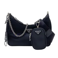 プラダ PRADA Re-Edition 2005 バッグ 1BH204 ブラック シルバー金具 ナイロン レディース ショルダーバッグ