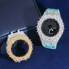 GA2100専用 ヒップホップ スタイル ウールサナイト スター ウォッチケース S925