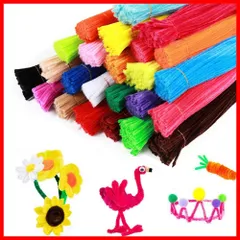 LIKENNY 手芸モール 工作モール 300本 10色混色骨格モール カラフル シェニール・スティック クリスマスツリー飾り DIY飾り物 (300)