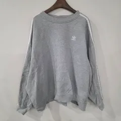 アディダス 3本線 レディース スウェット M グレー