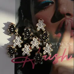 【1個¥95】パミュパーツ♡メタルエナメルチャーム/夢宝石熊ちゃん/星ストーンテディベア