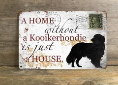 【Kooikerhondje/コーイケルホンディエ】 メタルプレート メッセージ 犬 雑貨 グッズ アート ポスター おしゃれ インテリア 壁飾り アンティーク風　271