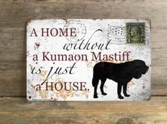 【Kumaon Mastiff/クマオン・マスティフ】 メタルプレート メッセージ 犬 雑貨 グッズ アート ポスター おしゃれ インテリア 壁飾り アンティーク風　276