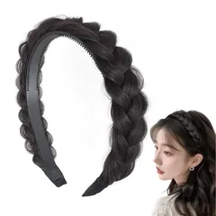 【人気商品】レディース 子供 おしゃれ かわいい ヘアアクセサリー 自然 痛くない 滑り止め 髪飾り 髪留め 前髪用 ヘアバンド 三つ編みカチューシャ KDSSYFT