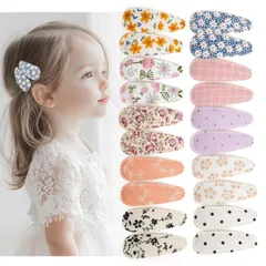 【新着商品】20点セット スリーピン パッチンピン ナチュラル ヘアアクセサリー 子供 かわいい 女の子 キッズ ハンドメイド パッチン留め 赤ちゃん 刺繍 ヘアクリップ ヘアピン 花柄 ベビー BIANHUAN