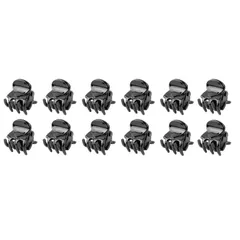 【数量限定】(黒い) (ブラック) シンプルヘアアクセサリー かわいいヘアアクセサリー 12個セット ミニヘアクリップセット