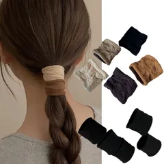 【新着商品】高弾性 髪留め 太め シンプル 柔らかい 跡がつかない 頭が痛くならない 髪ゴム ポニーテールリング おしゃれ 韓国風 お団子用ヘアアクセサリー 10本セット よく伸びる切れないゴム ヘアゴム ヘアリング 2026最新