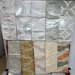 ★最後の値下げ★白金系 袋帯10点まとめ売り★着用可/訪問着/着物/ 　状態良好