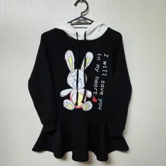 うさぎキャラクター フード ONE PIECE ブラック 11号