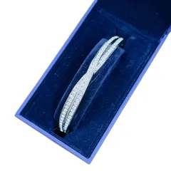 スワロフスキー バングル ブレスレット ラインストーン ブレスレット SWAROVSKI シルバー