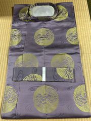 狩衣　冬　化繊　テトロン二丁　藤紫/金茶　左右紐　新品　送料込