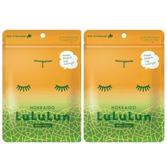 2袋セット フェイスマスク パック ルルルン 北海道ルルルン（メロンの香り） 7枚