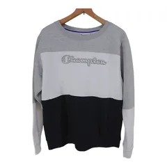 Champion チャンピオン スウェットトレーナー 白黒グレー サイズL コットンポリ ホンジュラス製 アメカジ 古着