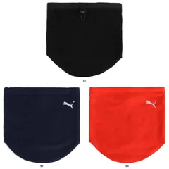 プーマ PUMA プーマネックウォーマー メンズ レディース 男性 女性 マフラー スヌード フリース素材 保温 防寒 アジャスター付き 調整 トレーニング ロゴ ワンポイント  054775 02 プーマ ネイビー