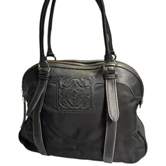 C422 LOEWE ロエベ アナグラム ブラック トートバッグ セミショルダーバッグ 黒