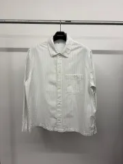 (XL) メンズ ザラ ストライプ コットン 長袖 シャツ