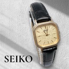 SEIKO 세이코 5421-5260 문자판 골드 스퀘어 빈티지 여성 시계 가동품 전지 신품 교환 완료