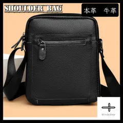 メンズ ショルダーバッグ 本革 ミニバッグ 縦型 コンパクト ブラック 黒 斜めがけ 小さい シンプル カジュアル ファスナー おしゃれ 紳士バッグ 肩掛け 多機能 アウトドア 散歩 男女兼用 おすすめ 大容量 人気 きれいめ コーデ かっこいい かわいい