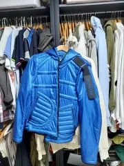 MONCLER (モンクレール) ブルー (ブルー) フード (フード) ダウン (ダウン) ジャケット (ジャケット) 3サイズ (サイズ)