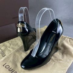 ルイ・ヴィトンオープントゥハイヒールブラック23.5cm - メルカリ