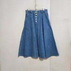 お勧めコーディネート 良い デニム ロング丈スカート L n1418