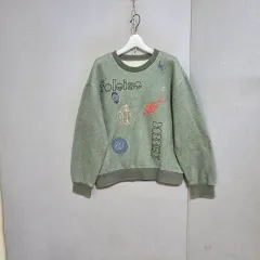 グリーン系 起毛 ぽかぽか スウェット FF n1413