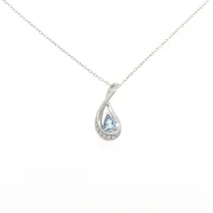 4゜C アクアマリン ネックレス 0.265CT