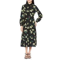 [グレースコンチネンタル] 2023SS ﾌﾗﾜｰ刺繍ﾌﾚｱﾜﾝﾋﾟｰｽ レディース ﾌﾞﾗｯｸ