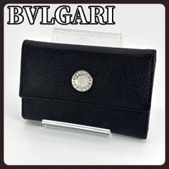 極美品 ブルガリ キーケース 6連 ビーゼロワン サークルロゴ レザー