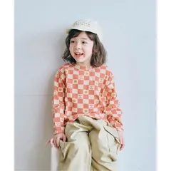 《新品》総柄長袖ストレッチTシャツ 120サイズ p.premier 子供服 長袖 P106015