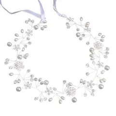 【人気商品】女の子 女の子 入学式 卒業式 発表会 花冠 花嫁 ヘッドドレス リボン 花かんむり パール カチューシャ クリスタルビーズ 花 髪飾り