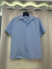 メンズ ブルー 半袖 シャツ Mサイズ