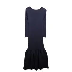 KOBE LETTUCE ブラック ニット ロング丈ワンピース M レディース ニット ロング丈ワンピース