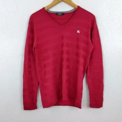 Burberry Black Label バーバリーブラックレーベル ニット ボーダー レッド 2サイズ レディース 古着 シンプル モード　Y2K