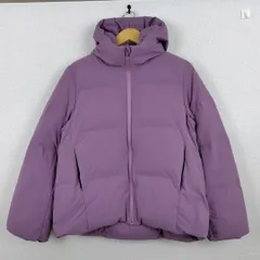UNIQLO ユニクロ シームレスダウンジャケット フルジップ パープル レディース Lサイズ 古着  ユーティリティ