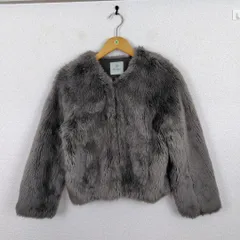 nano universe ナノユニバース エコファージャケット 無地 グレー 36サイズ レディース 古着 モード レトロ