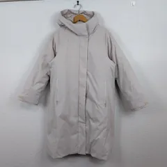 UNIQLO ユニクロ ダウンコート 無地 ライトベージュ Lサイズ レディース 古着 シンプル