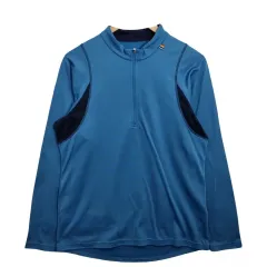 TOPVALU メンズ ハーフ ジップアップ スポーツ Tシャツ M 機能性 ハーフ