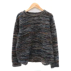 マウジー MOUSSY ニット セーター 長袖 F マルチカラー 紺 ネイビー /YK41