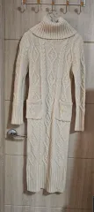 アイボリー ケーブル編み ニット ロング ONE PIECE