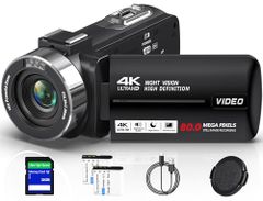4K UHD ビデオカメラ 80MP ナイトビジョン 新品】ビデオカメラ 4K録画 80MP YouTubeカメラ 3.0インチIPS HD画面